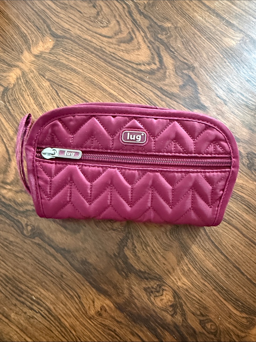lug Quilted Burgundy Travel Jewelry Case
